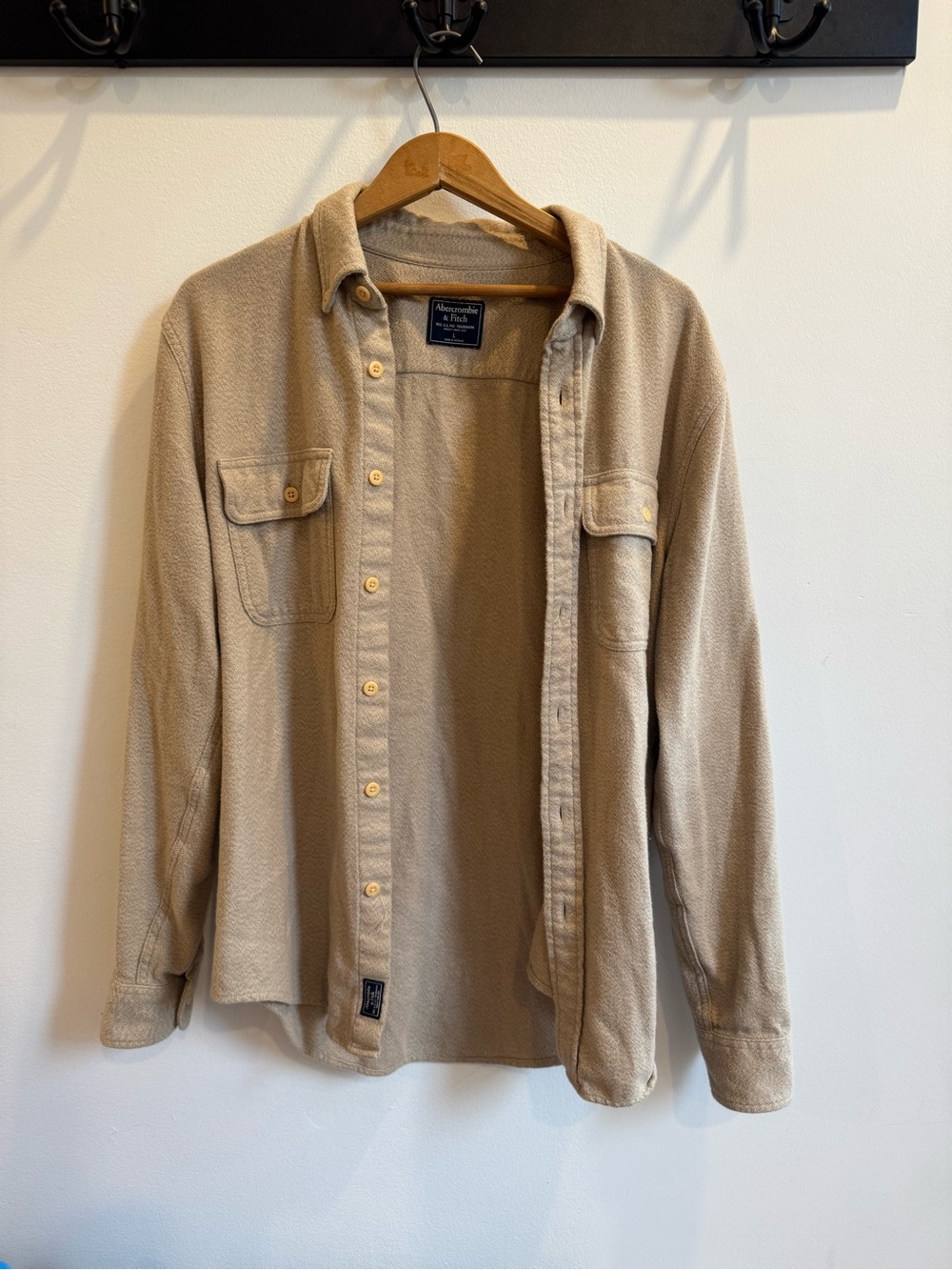 Abercrombie & Fitch Men's Shirt Jacket / Overshirt - Tan / Beige - Size